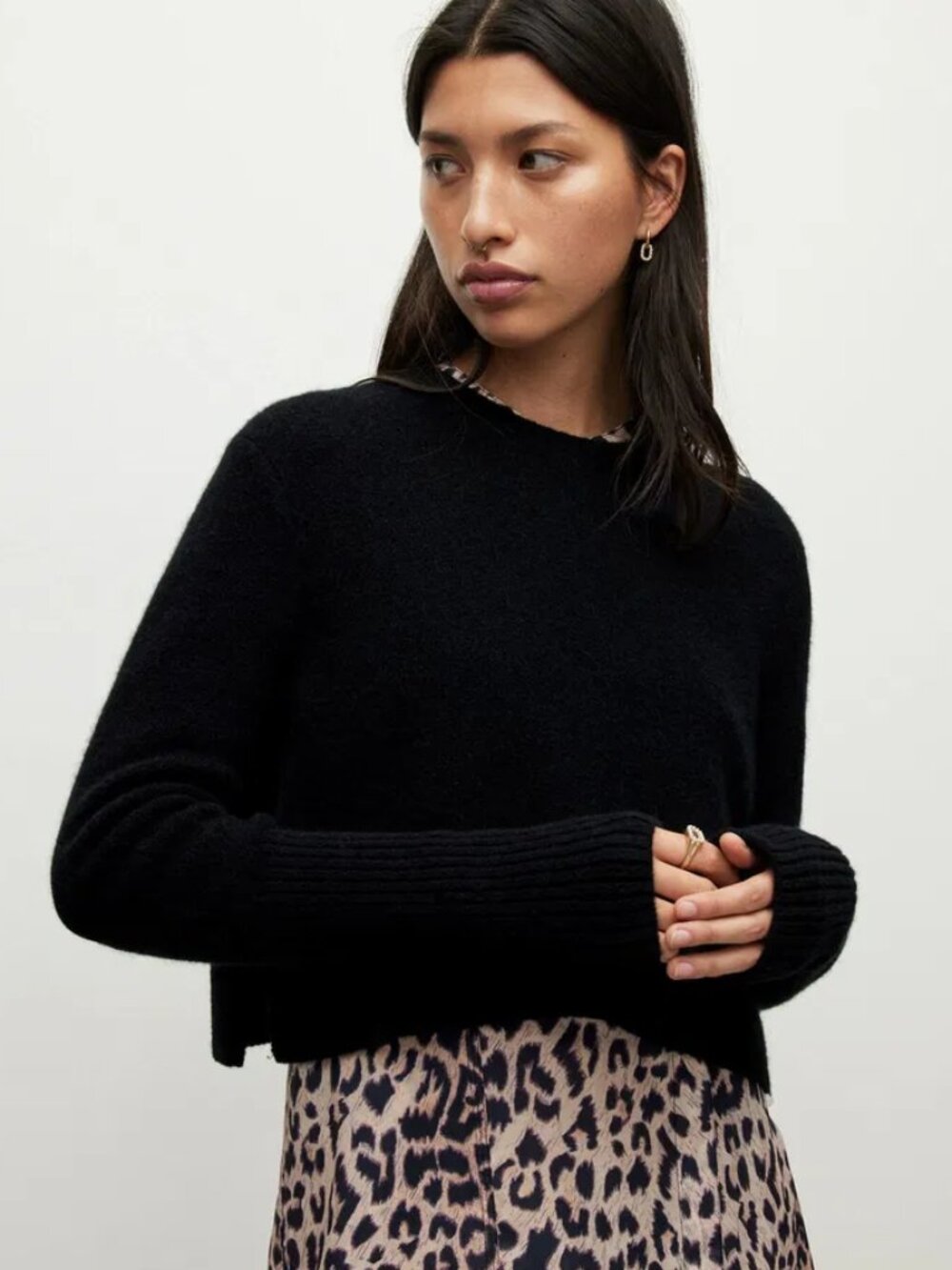 All Saints Cropped Sweater - NEW